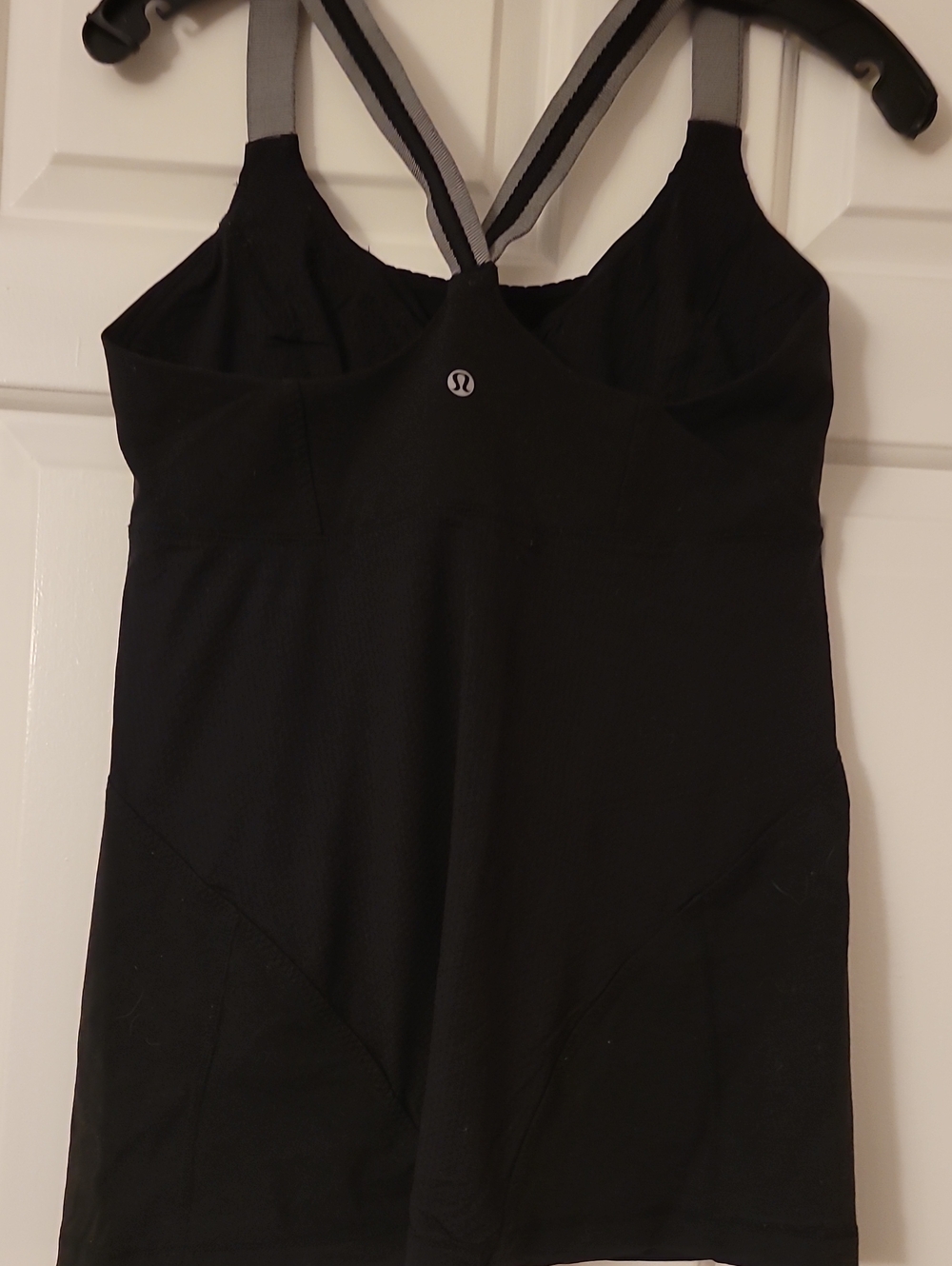 lululemon athletica Black Muscle Tank with Gray Straps